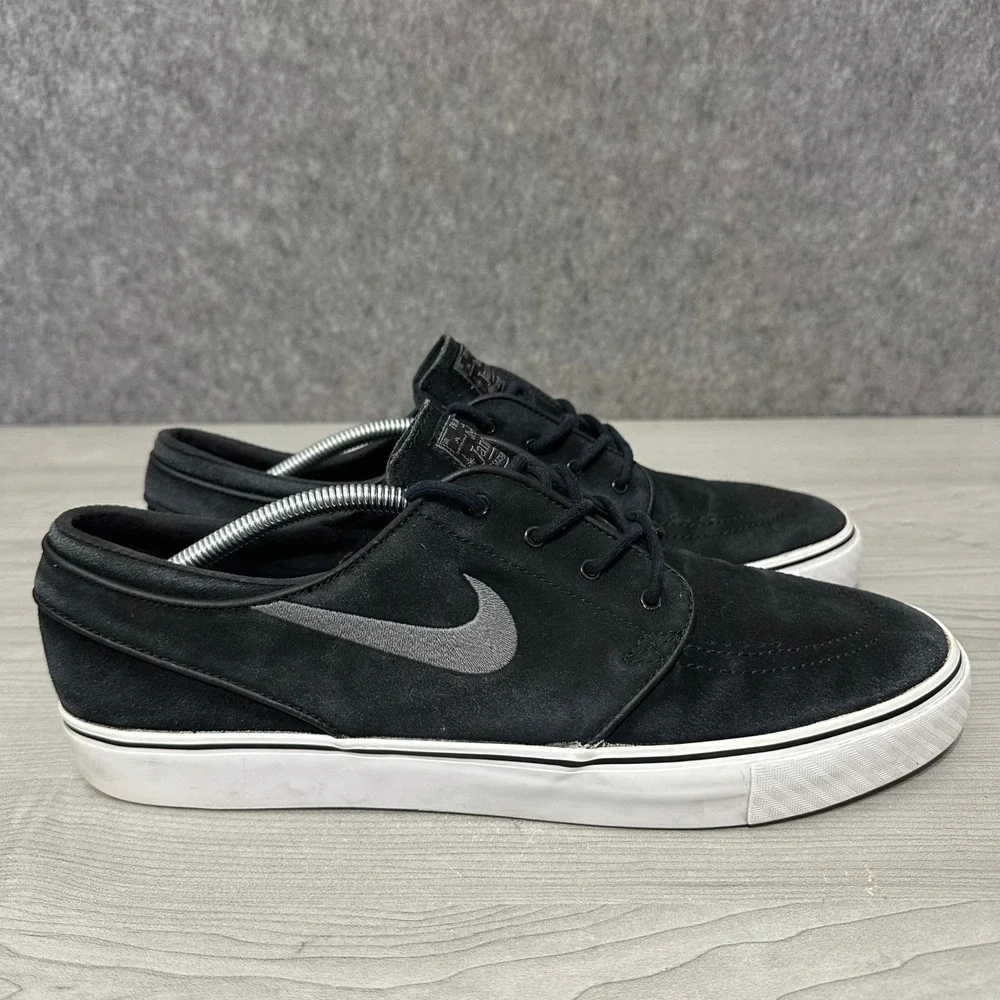 Nike SB Zoom Stefan‎ Janoski Mens 13 Black Suede Skate Shoes 333824-007 Low